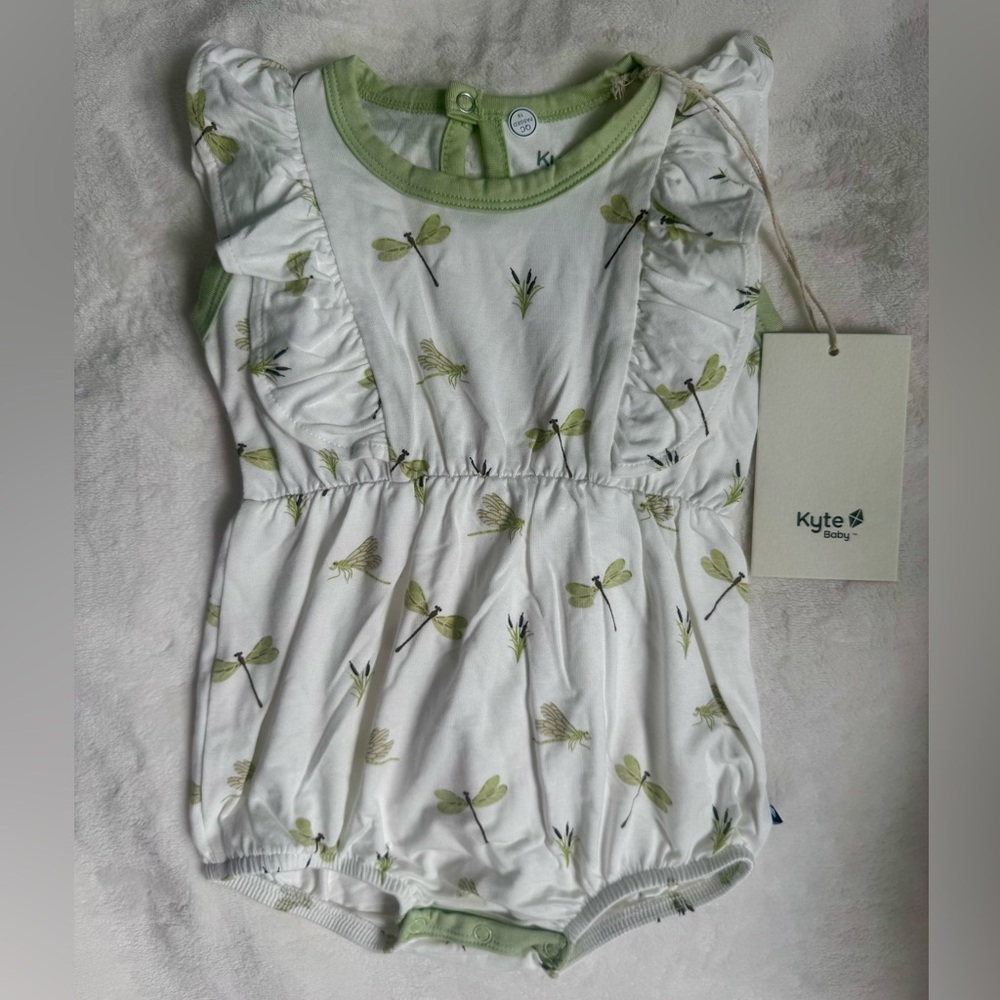 Kyte BABY Bubble Romper in Dragonfly NWT